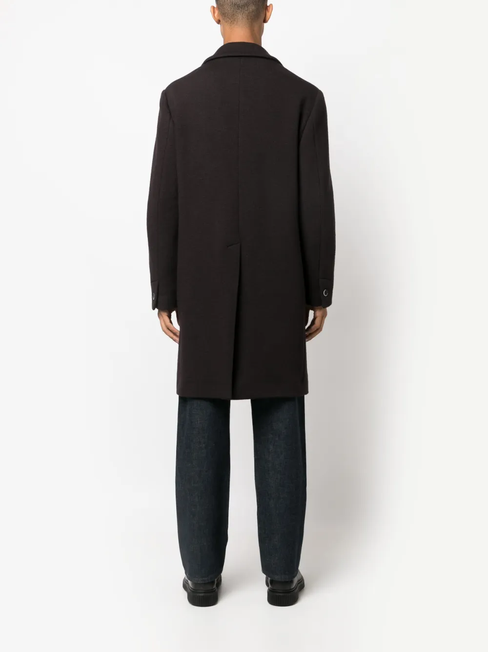 BARENA VENEZIA NOTCHED-COLLAR SINGLE-BREASTED COAT