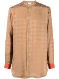 Pierre-Louis Mascia monogram silk shirt - Neutrals