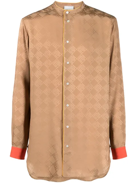 Pierre-Louis Mascia camisa de seda con monograma estampado