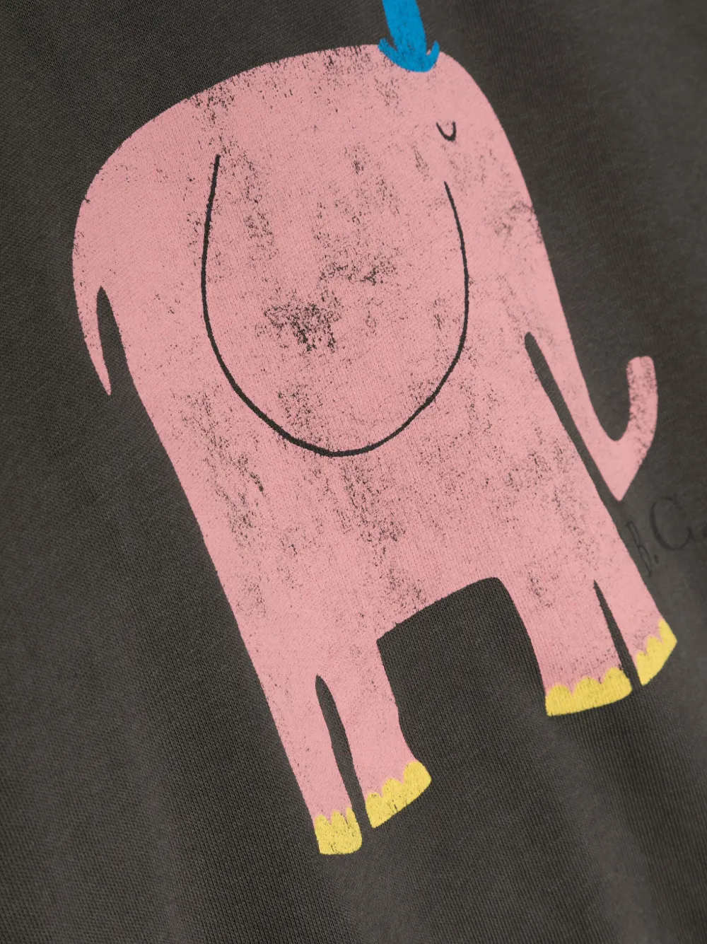 Bobo Choses Grey Sweatshirt Forgirl With Elephant And Logo In Grey