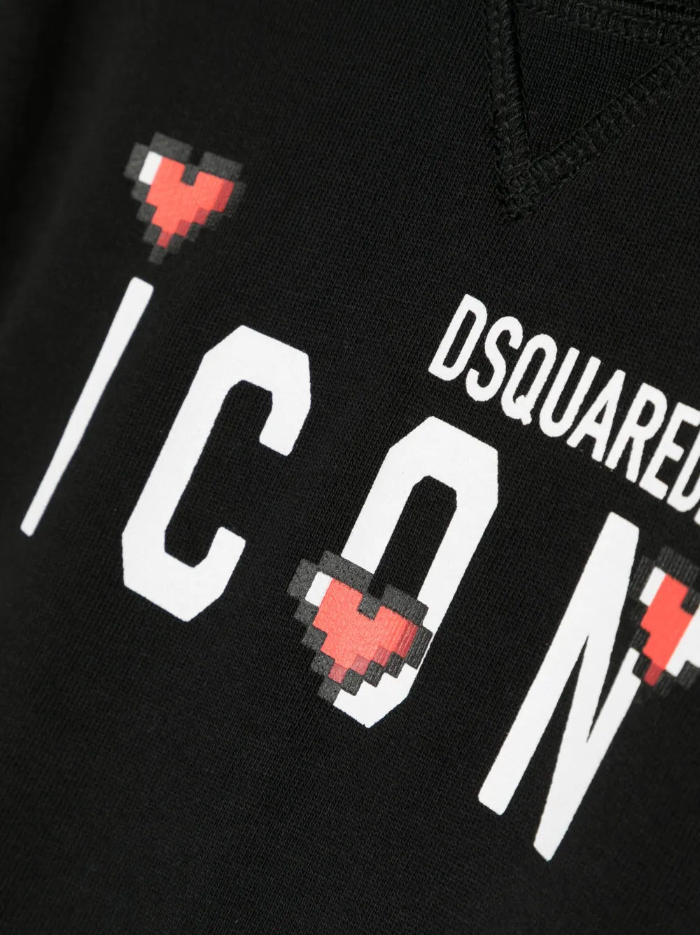 Dsquared2 Icon-print Cotton Dress In Black