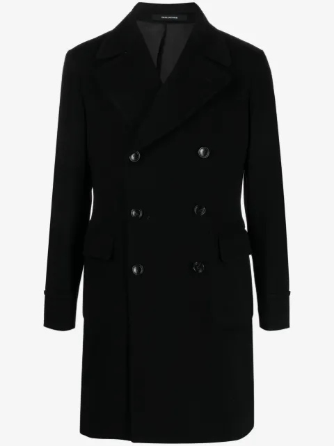 Tagliatore double-breasted wool-blend coat