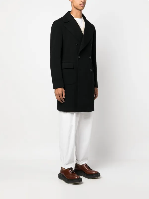 Tagliatore double-breasted wool-blend Coat | Black | FARFETCH