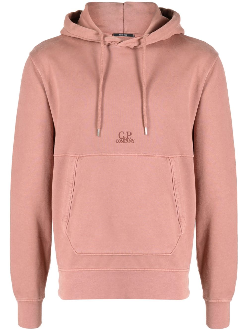 C.p. Company Logo-embroidered Hoodie In Pink