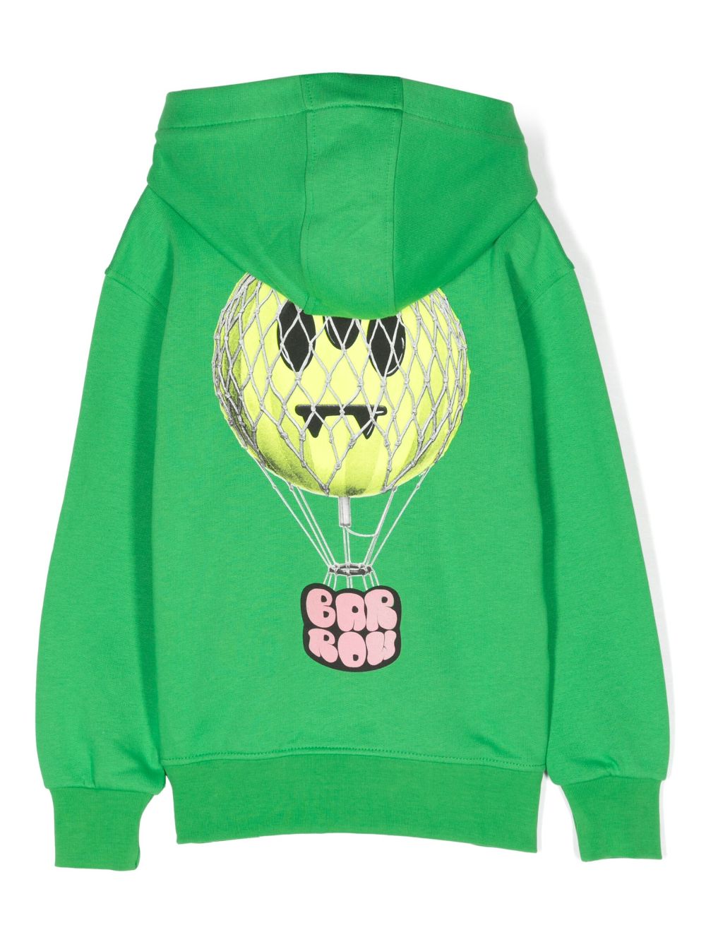 Barrow kids logo-print cotton hoodie - Groen