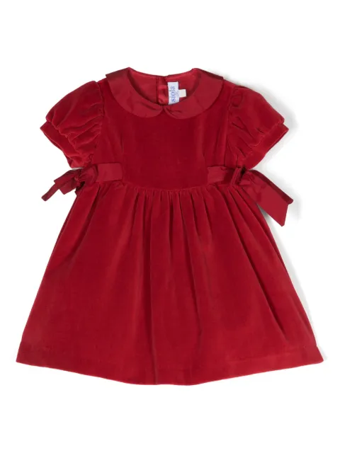 Siola bow-detail velvet-effect dress