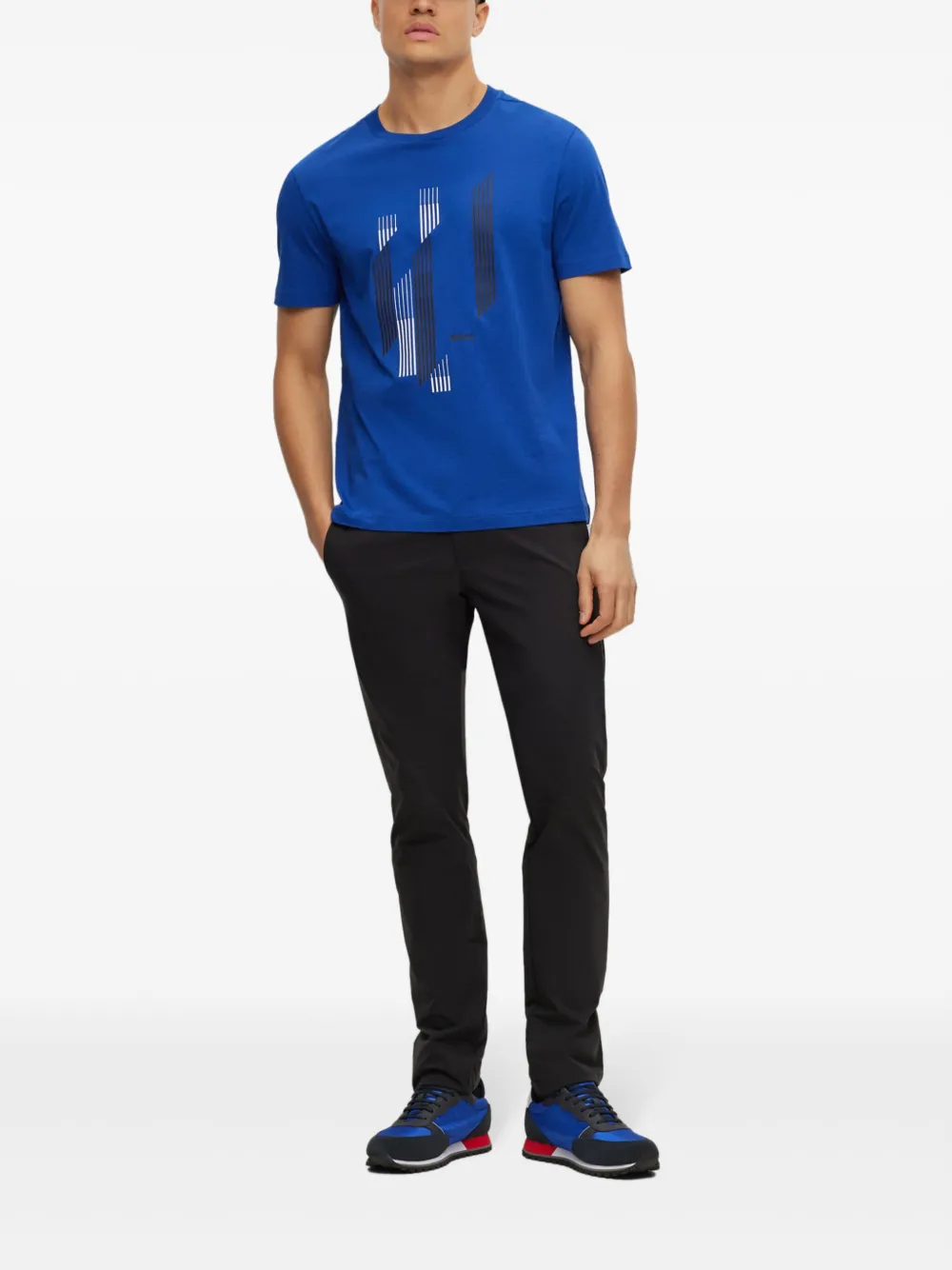 BOSS Camiseta de algodão com estampa gráfica | Camisetas | Image 2