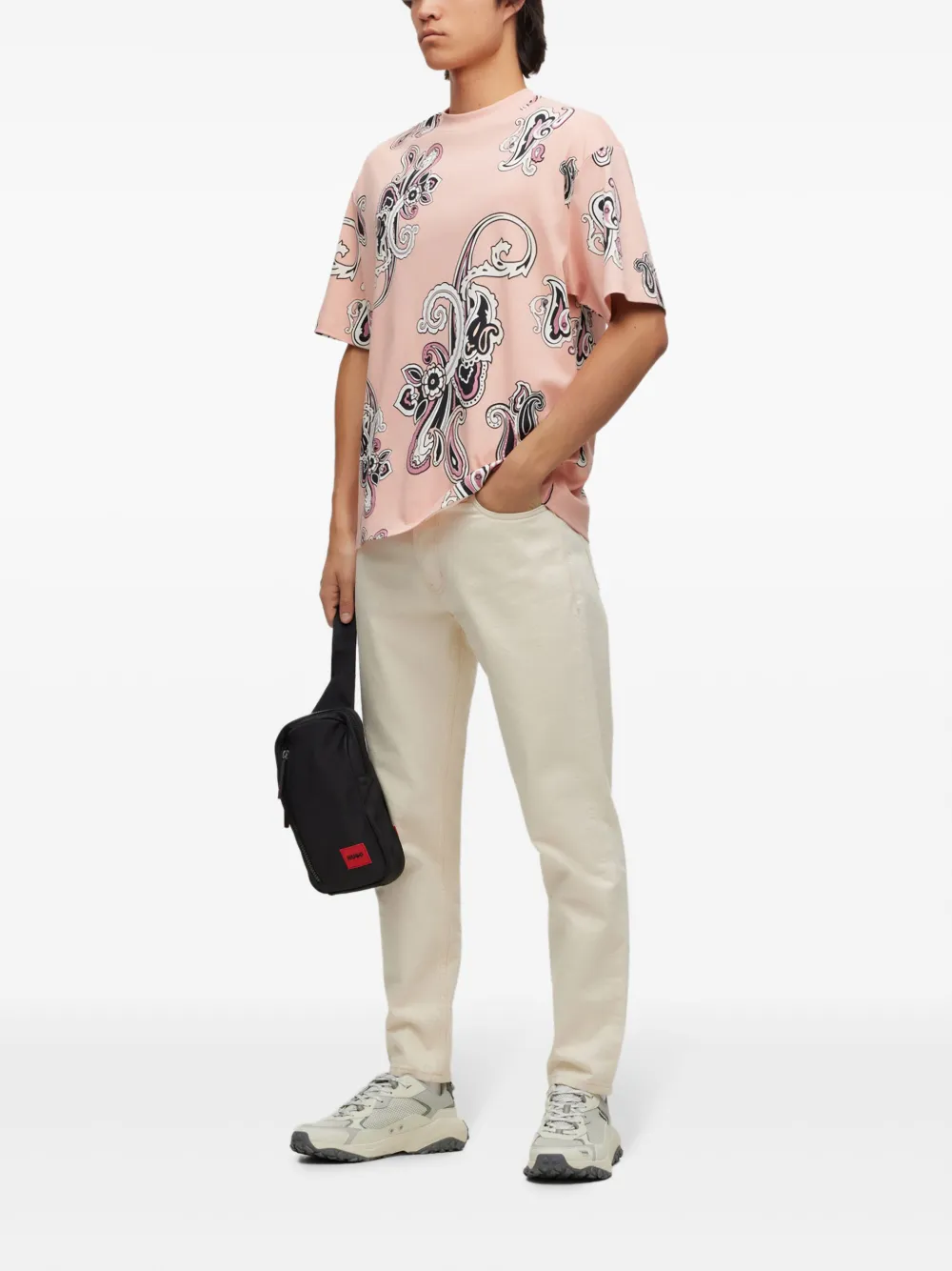 HUGO Camiseta de algodão com estampa gráfica | Camisetas | Image 2