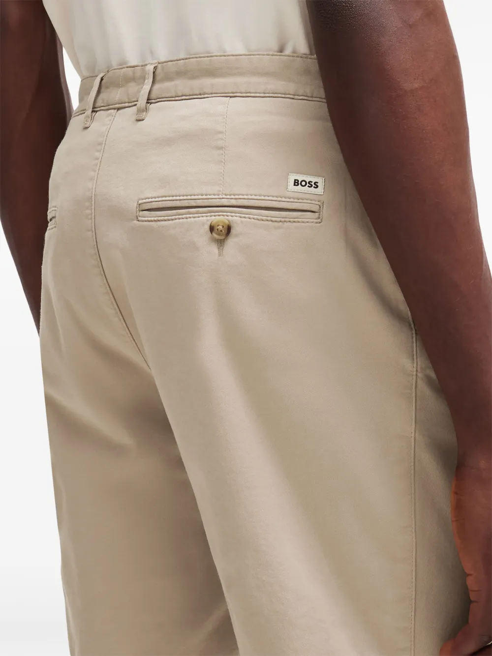 BOSS Gabardine shorts Beige