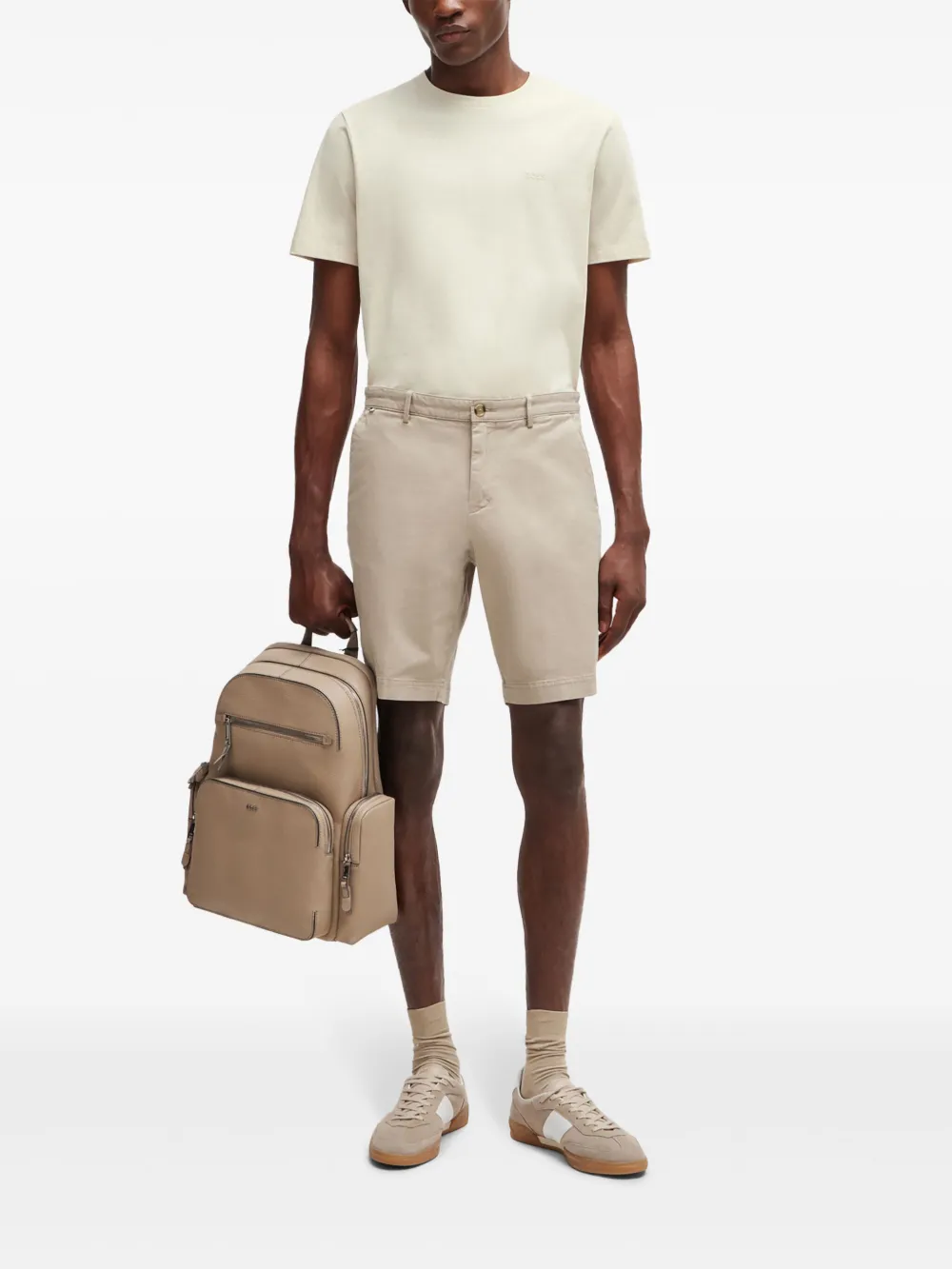 BOSS Gabardine shorts - Beige