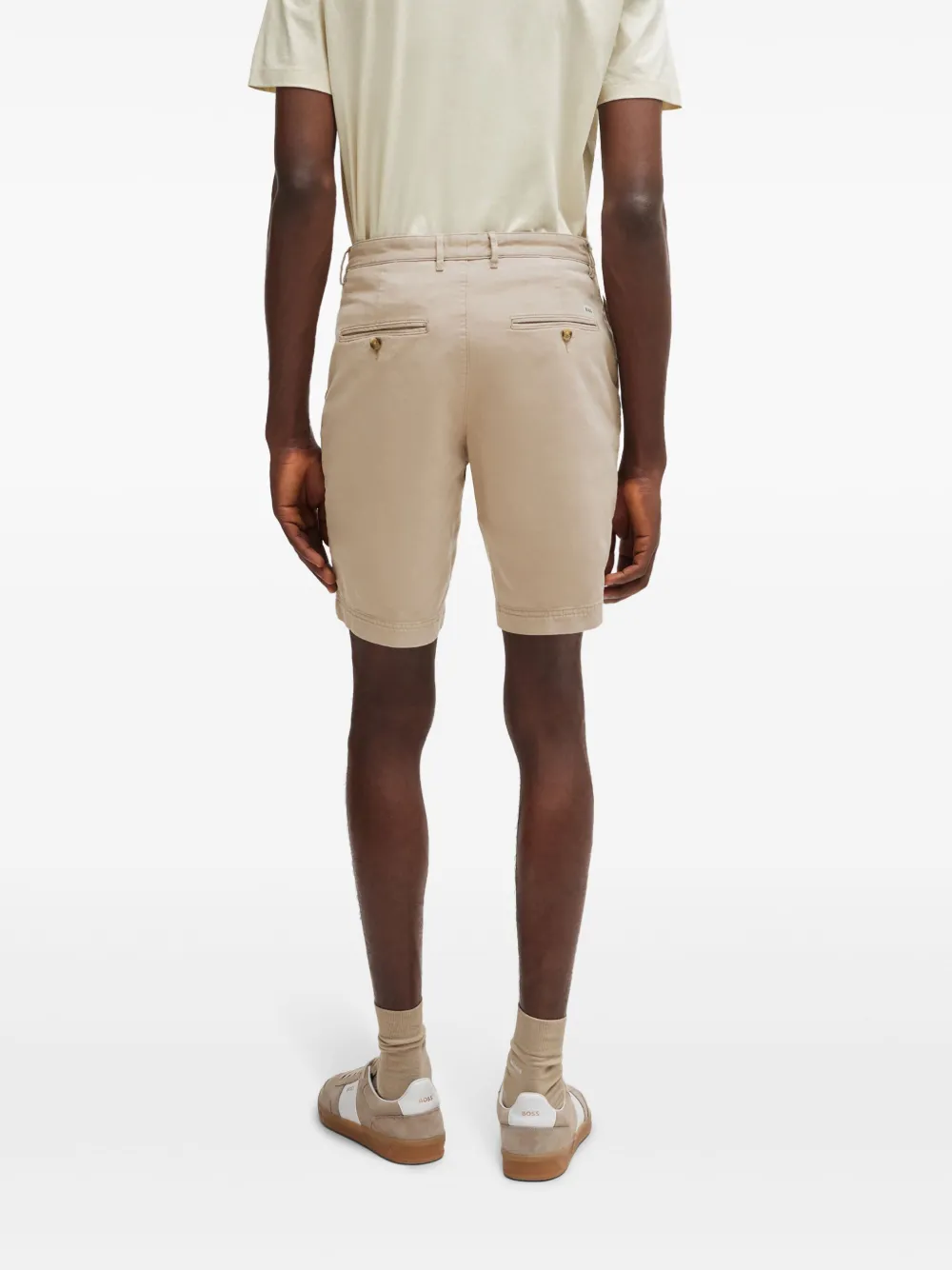 BOSS Gabardine shorts Beige