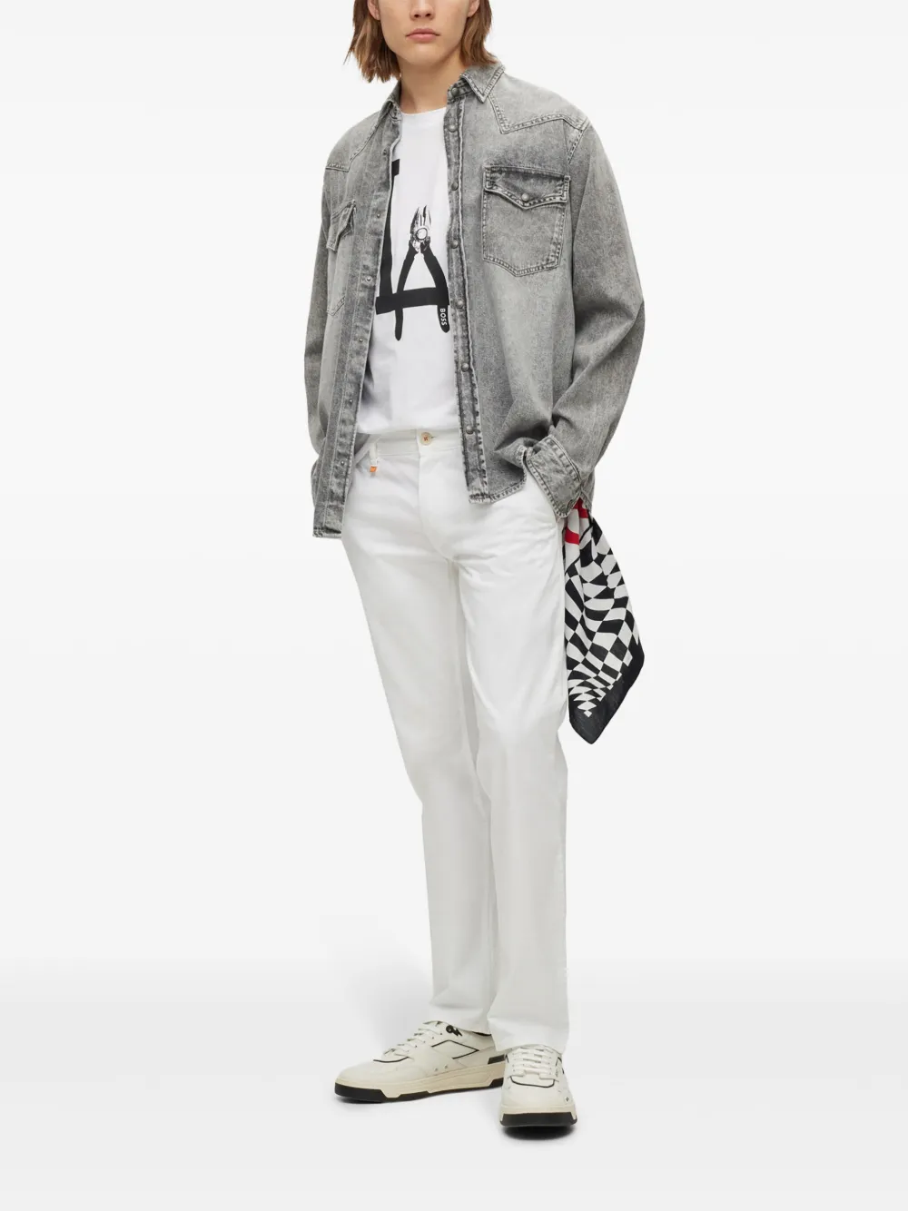 BOSS Calça reta de algodão | Calça reta | Image 2