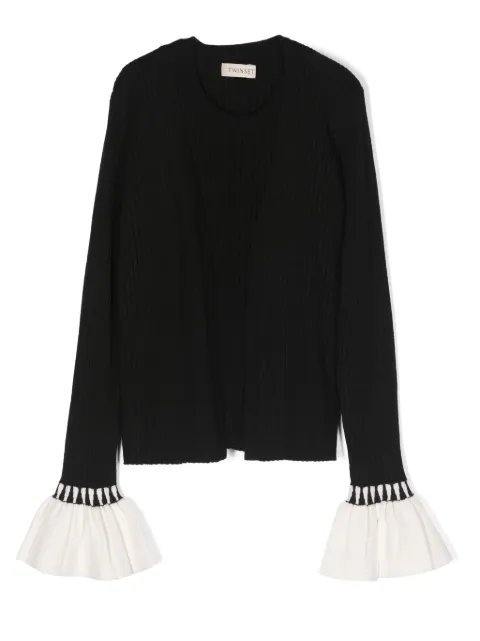 TWINSET Kids contrasting-cuff jumper