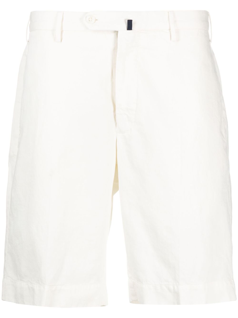 off-centre fastening bermuda shorts