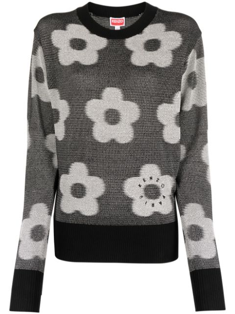 Kenzo Flower Spot-jacquard cotton jumper Women