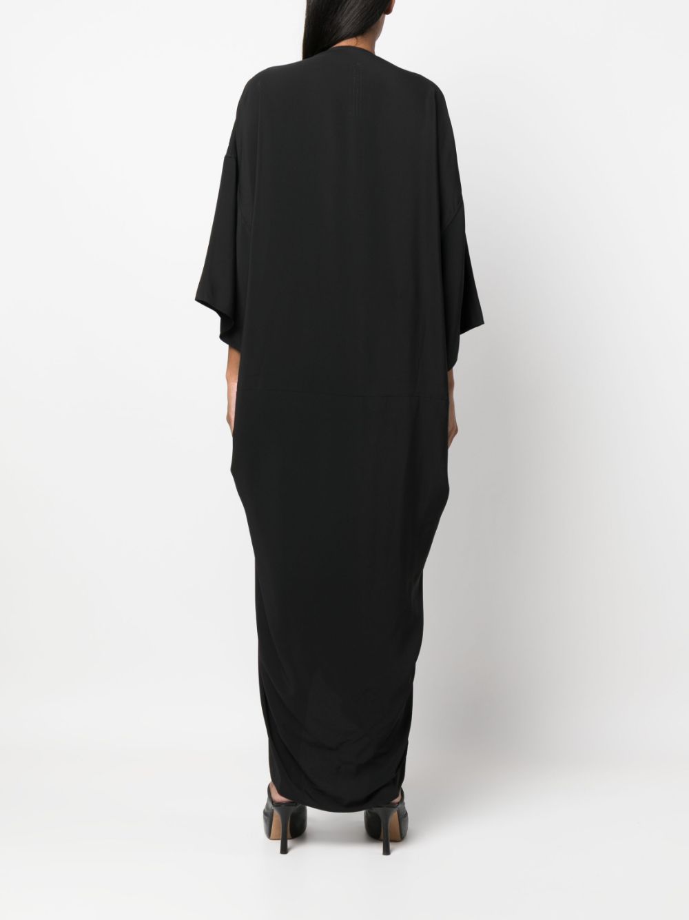 Rick Owens Maxi-jurk met V-hals Zwart