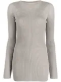 Rick Owens cut-out ribbed jumper - Grey