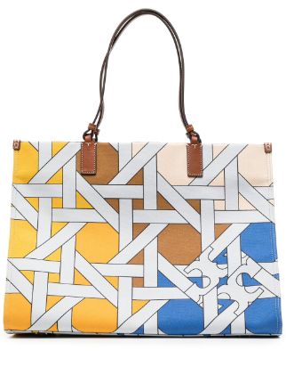 Tory burch ella on sale printed canvas tote