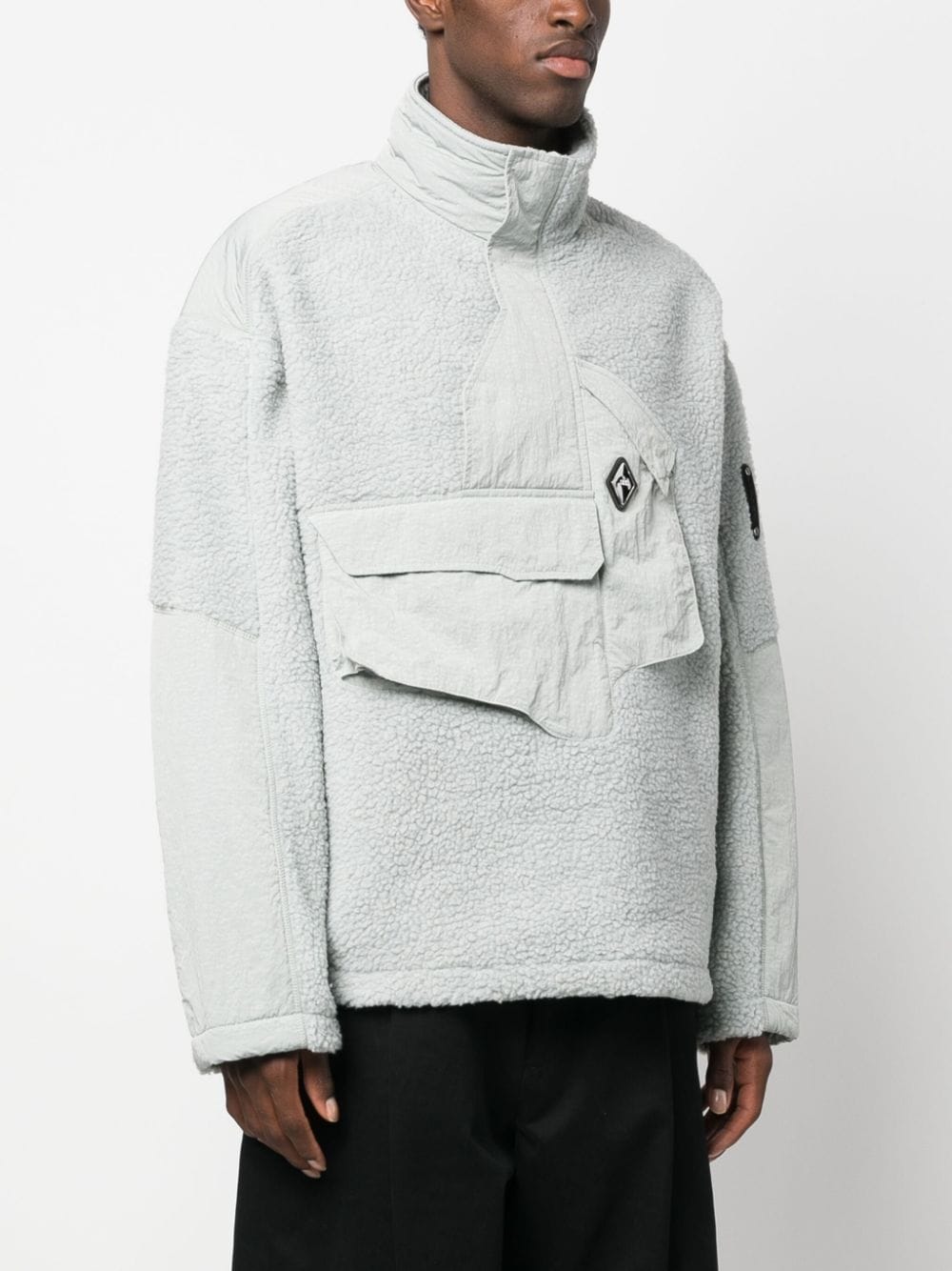 Shop A-cold-wall* Funnel-neck Fleece Jacket In Grey