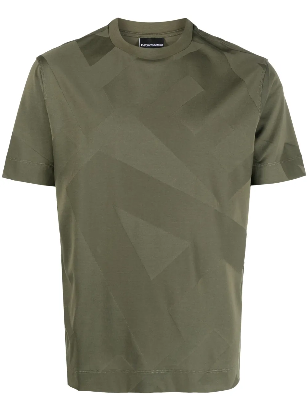 Tシャツ・カットソー EMPORIO ARMANI Olive green poplin shirt (3D1C7F1K2RZ 05C1) EA7 Emporio Armani T-shirt with logo | Men's Clothing | Vitkac