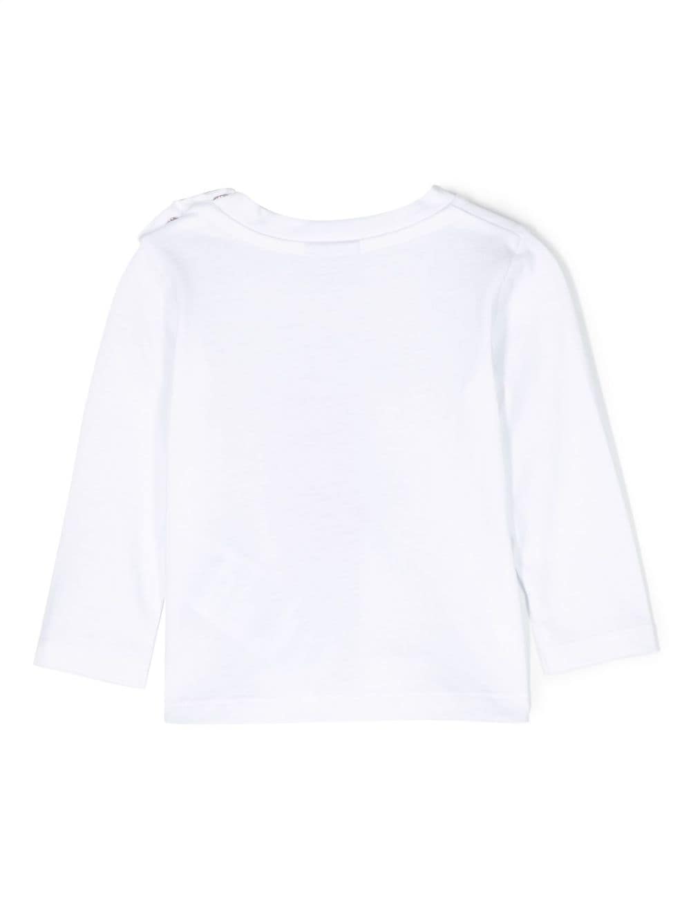 Shop Gcds Graphic-print Long-sleeved T-shirt In White