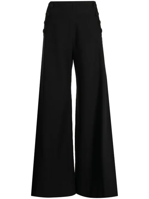 Pantalon en coton mélangé Sailor à coupe slim - Lisa Marie Fernandez - Modalova