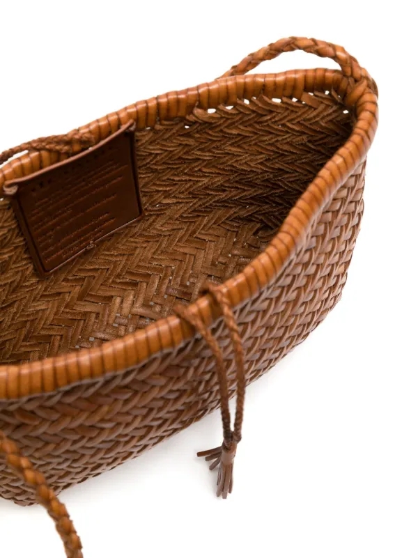 DRAGON DIFFUSION Minsu Woven Shoulder Bag | Brown | FARFETCH