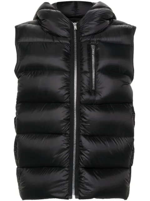 Rick Owens hooded quilted down gilet