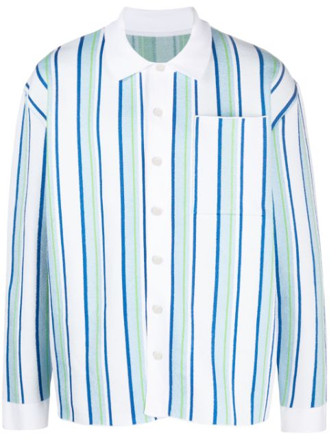 Jacquemus La Chemise Maille striped polo shirt Men