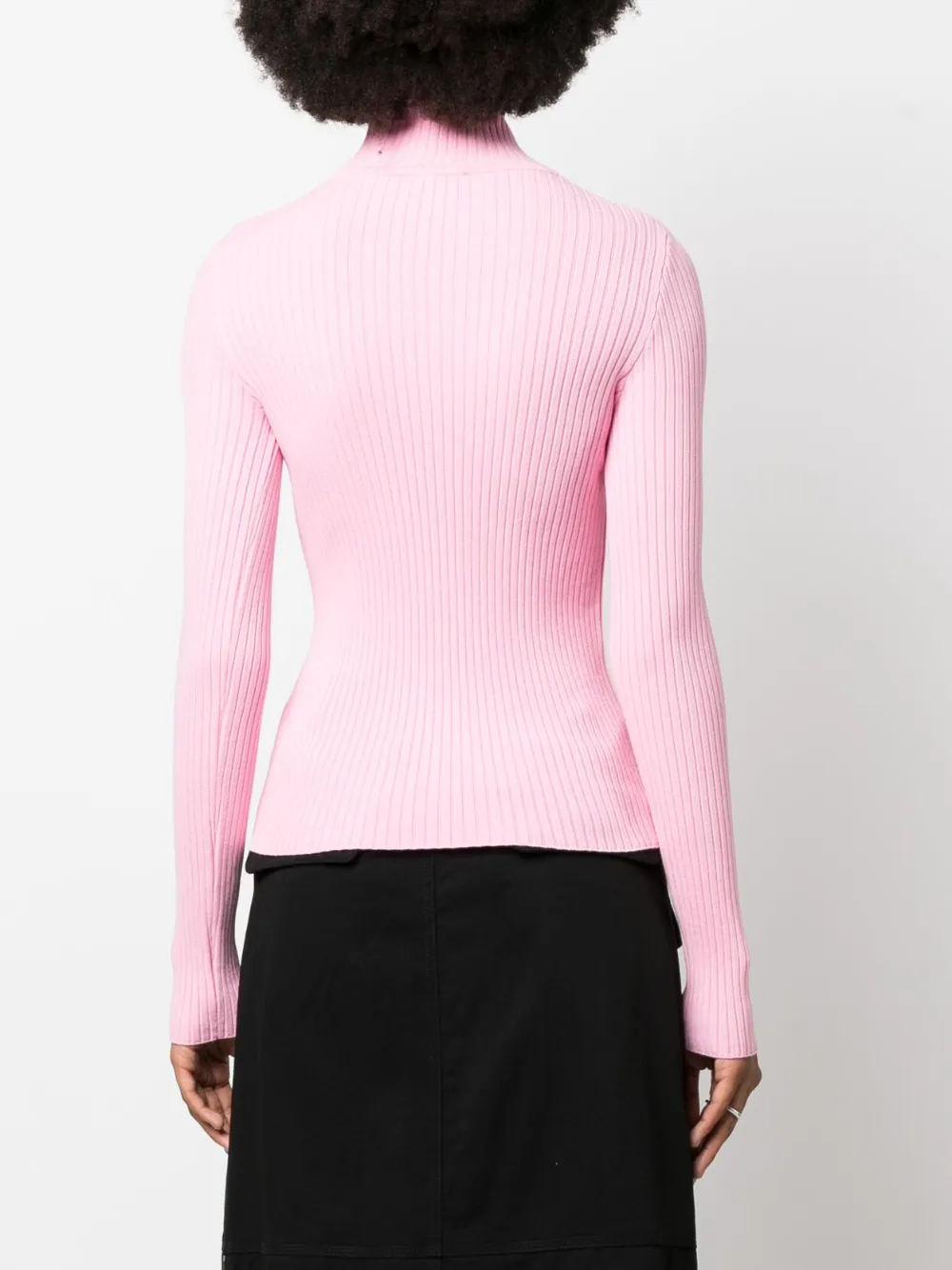 logo-patch ribbed-knit jumper