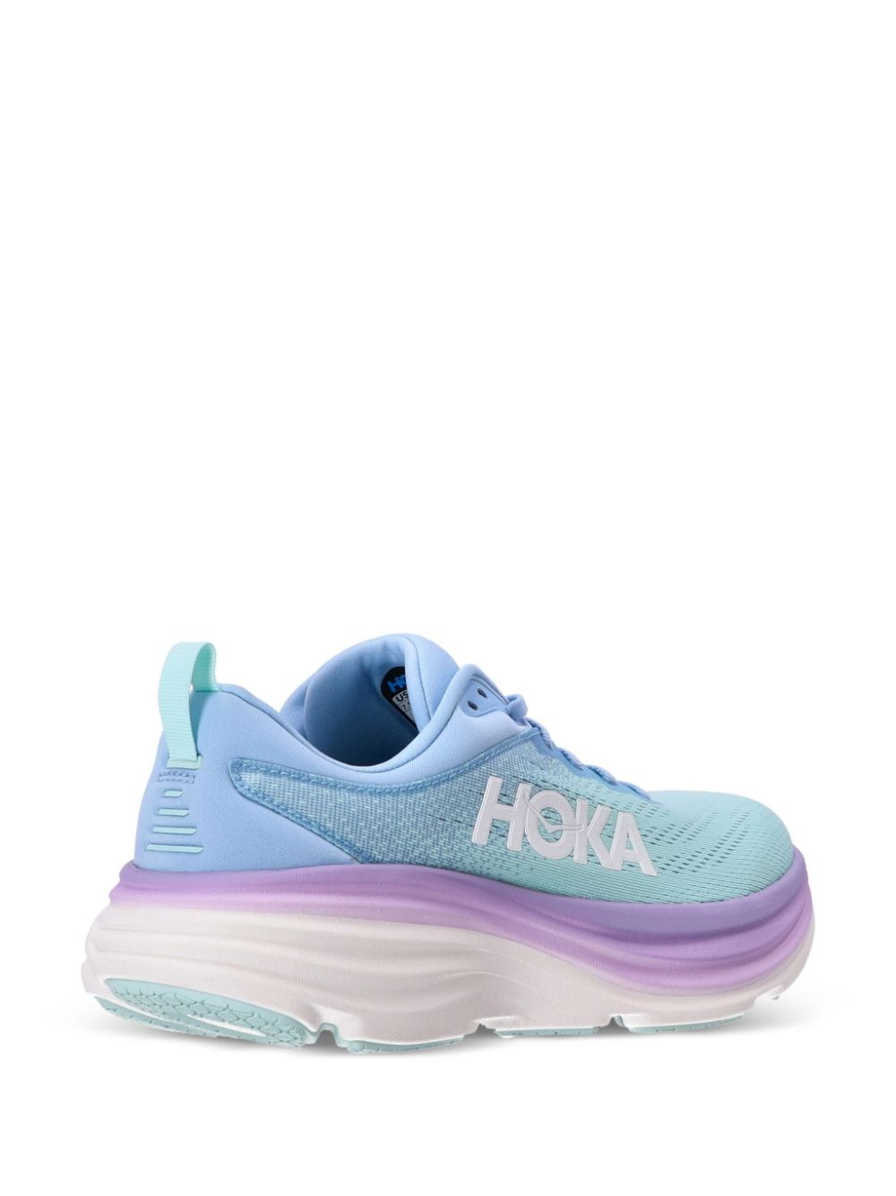 Shop Hoka One One Bondi 8 Logo-print Sneakers In Blue