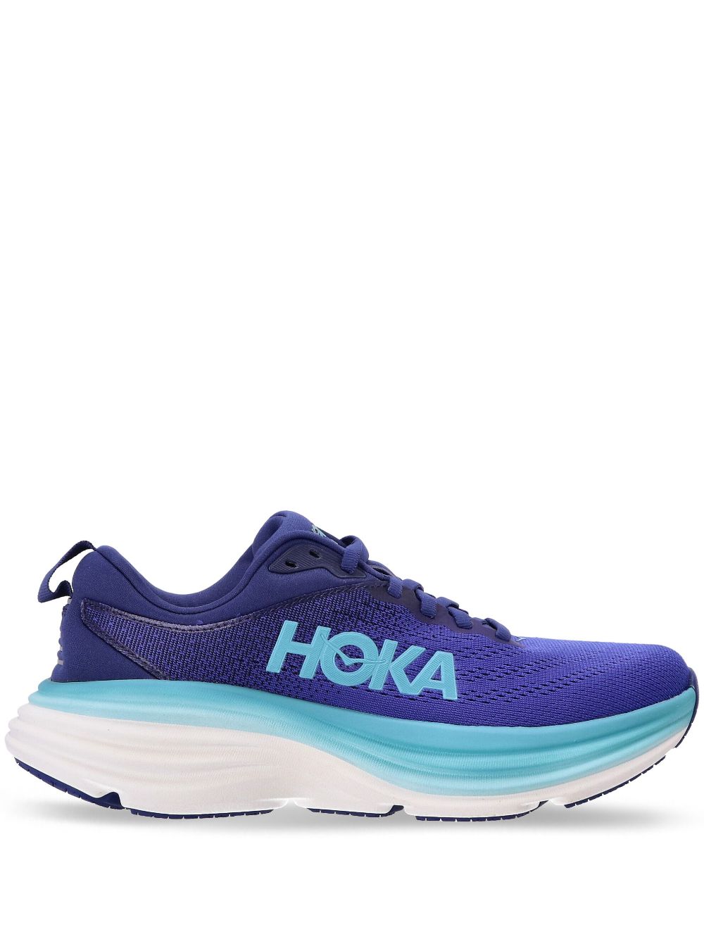 Hoka One One Bondi 8 Logo-print Sneakers In Purple