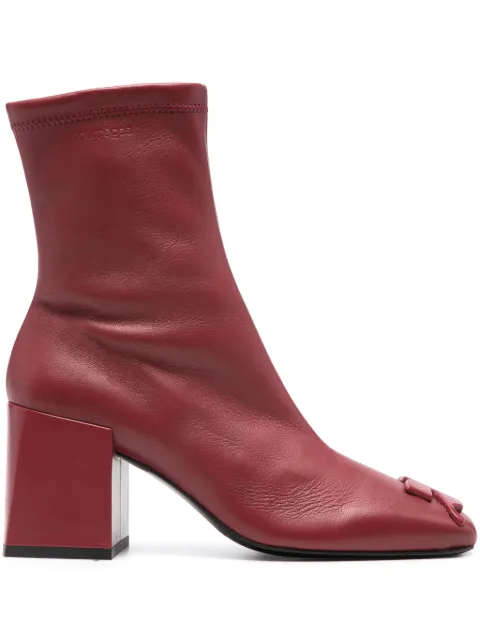 Courrèges 75mm logo-plaque leather boots