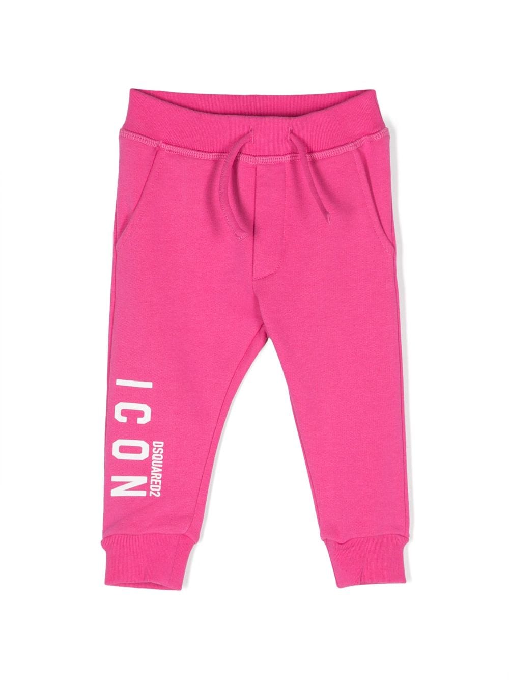 Dsquared2 Kids' Jersey Track Trousers In Pink