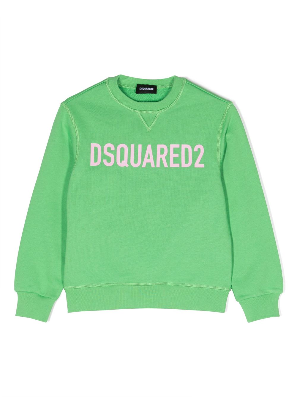 Dsquared2 Kids' Long-sleeve Cotton Jumper In Green