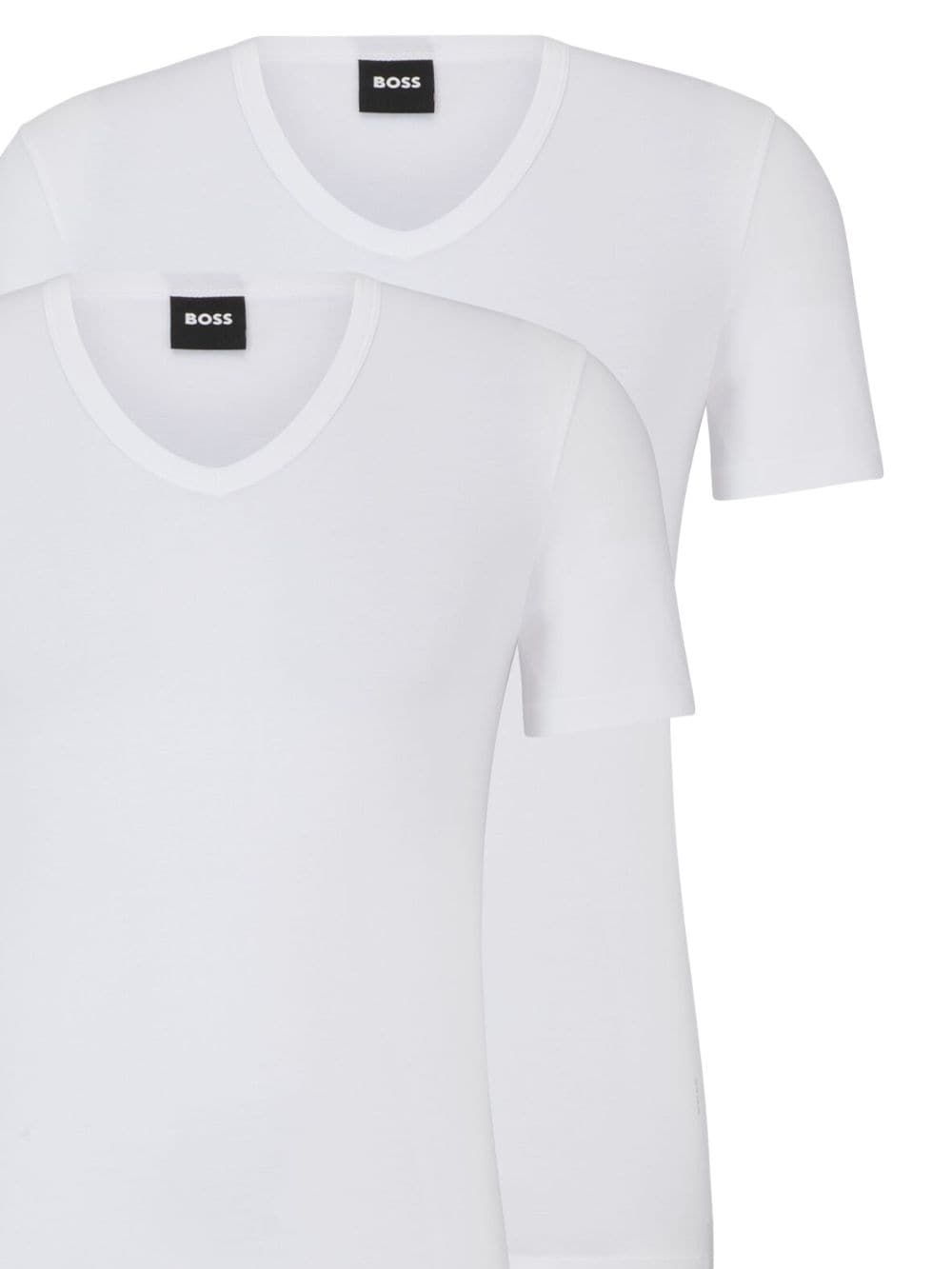 BOSS T-shirt met V-hals - Wit