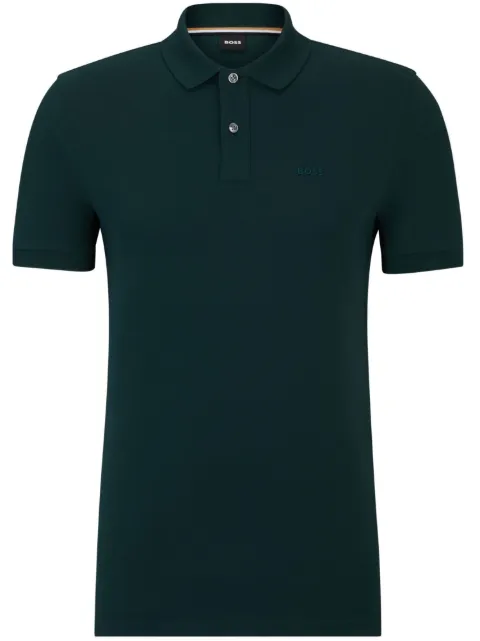 BOSS logo-embroidered polo shirt