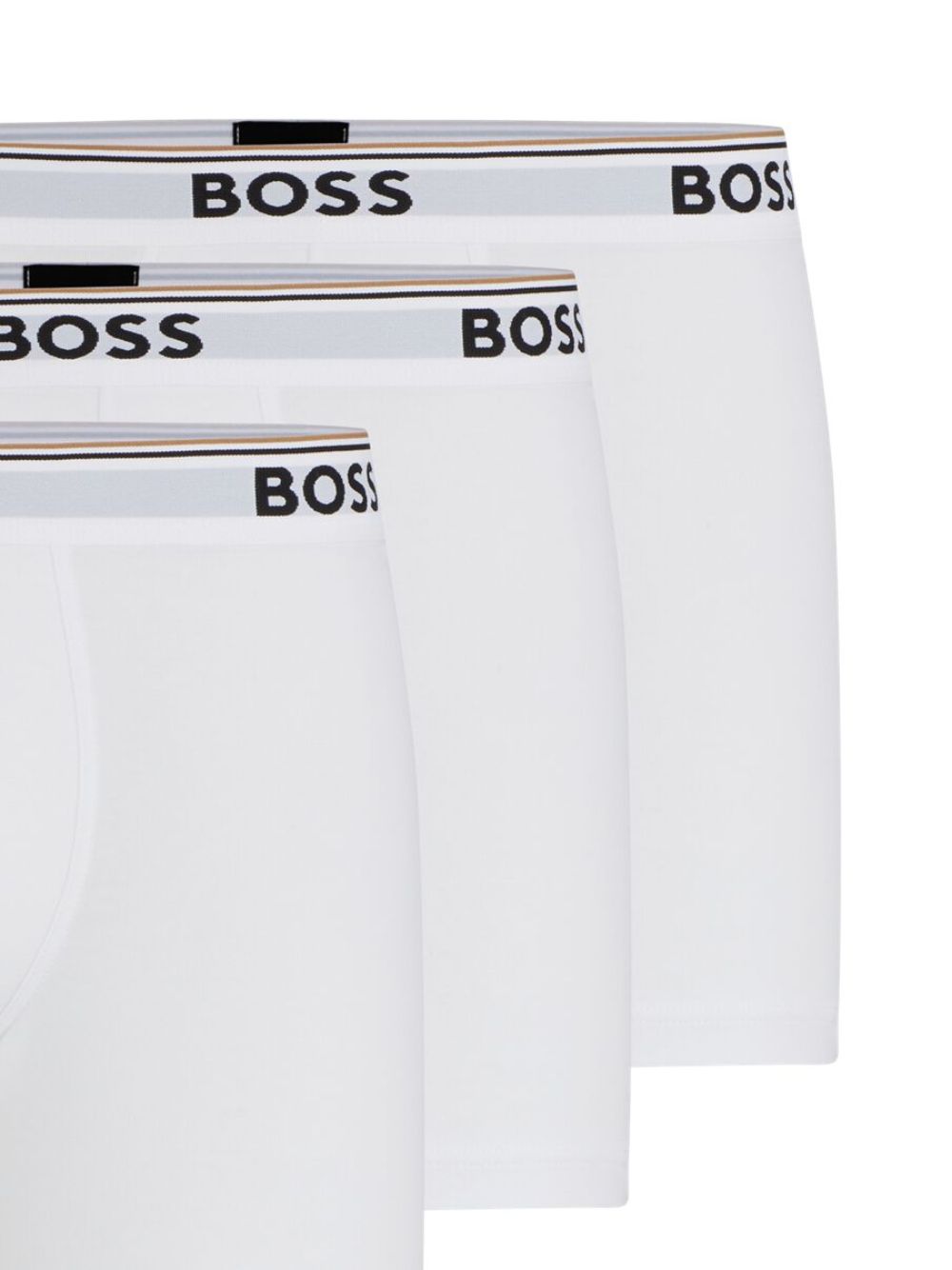 BOSS Drie boxershorts met logoband - Wit