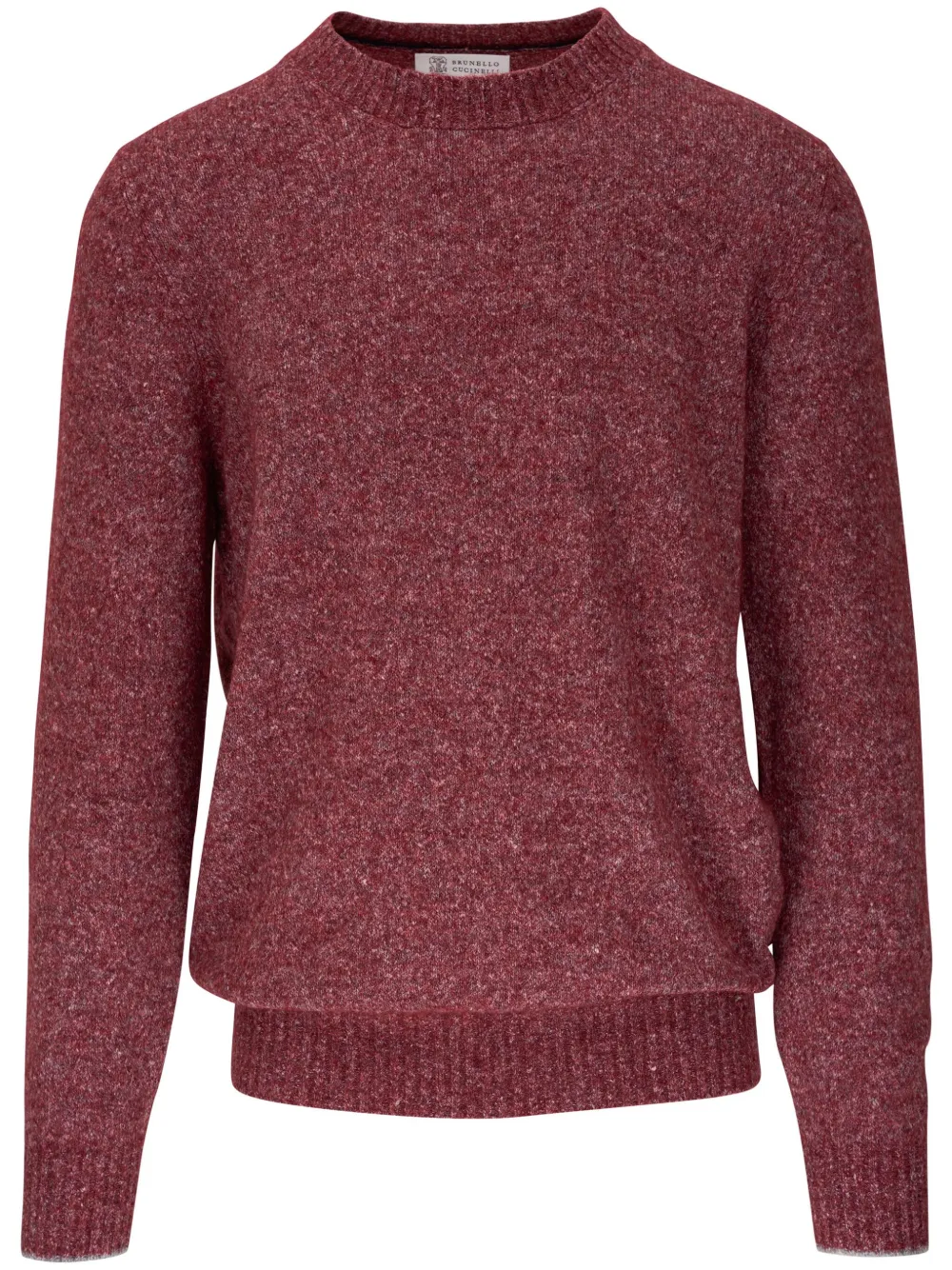 Brunello Cucinelli Versatile Ribbed Crew Neck Knit In Red