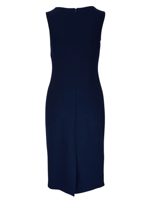 Kiton Sleeveless Wool Midi Dress | Blue | FARFETCH IN