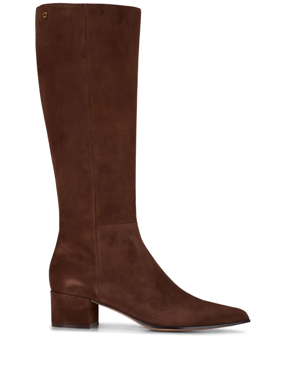 Gianvito Rossi 45mm knee high Suede Boots Farfetch