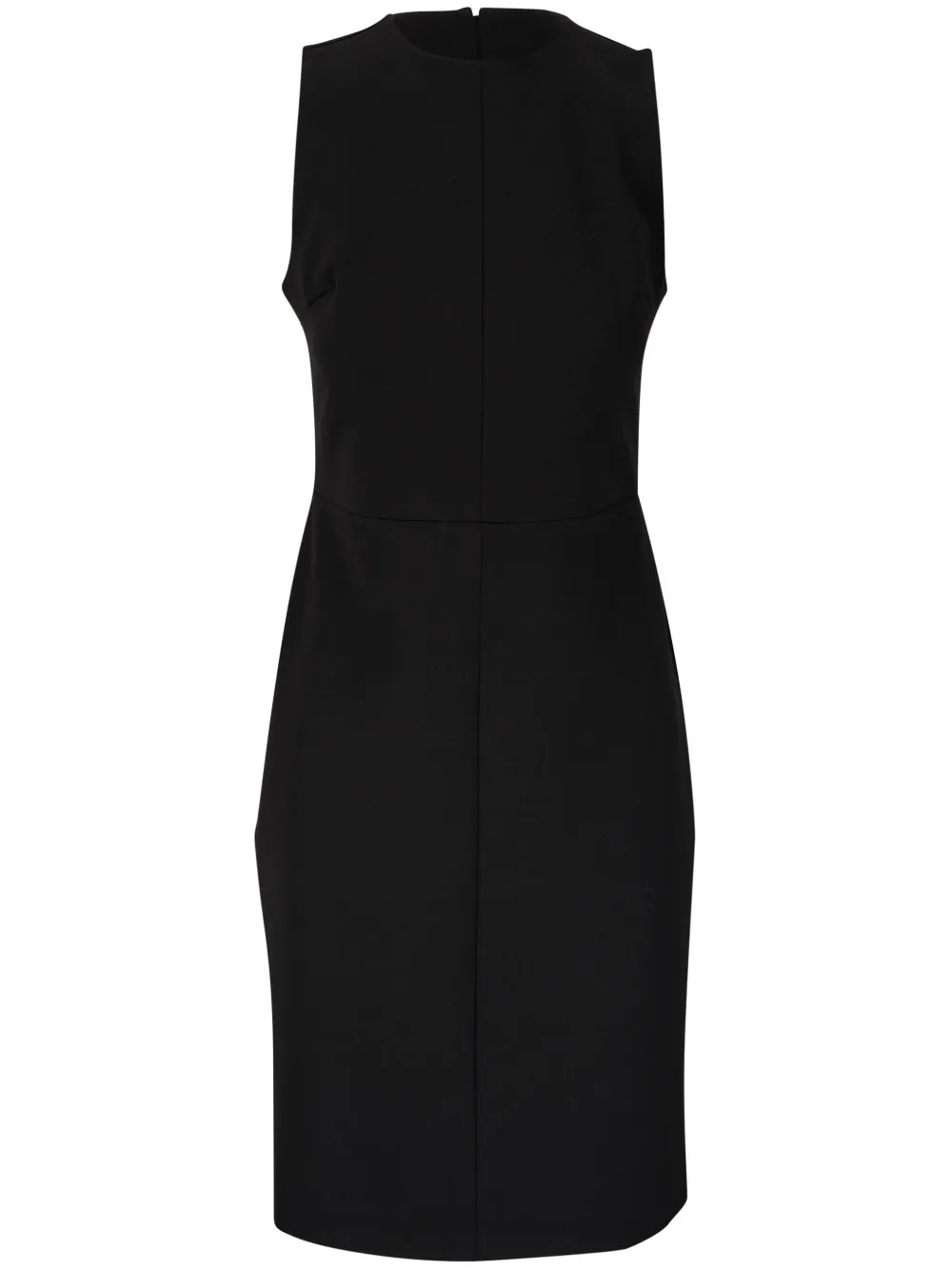 Shop Vince Seamed-front Sheath Dress In Black