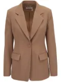 Chloé single-breasted wool-silk blazer - Brown