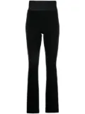 Alexander Wang logo-waistband bootcut trousers - Black