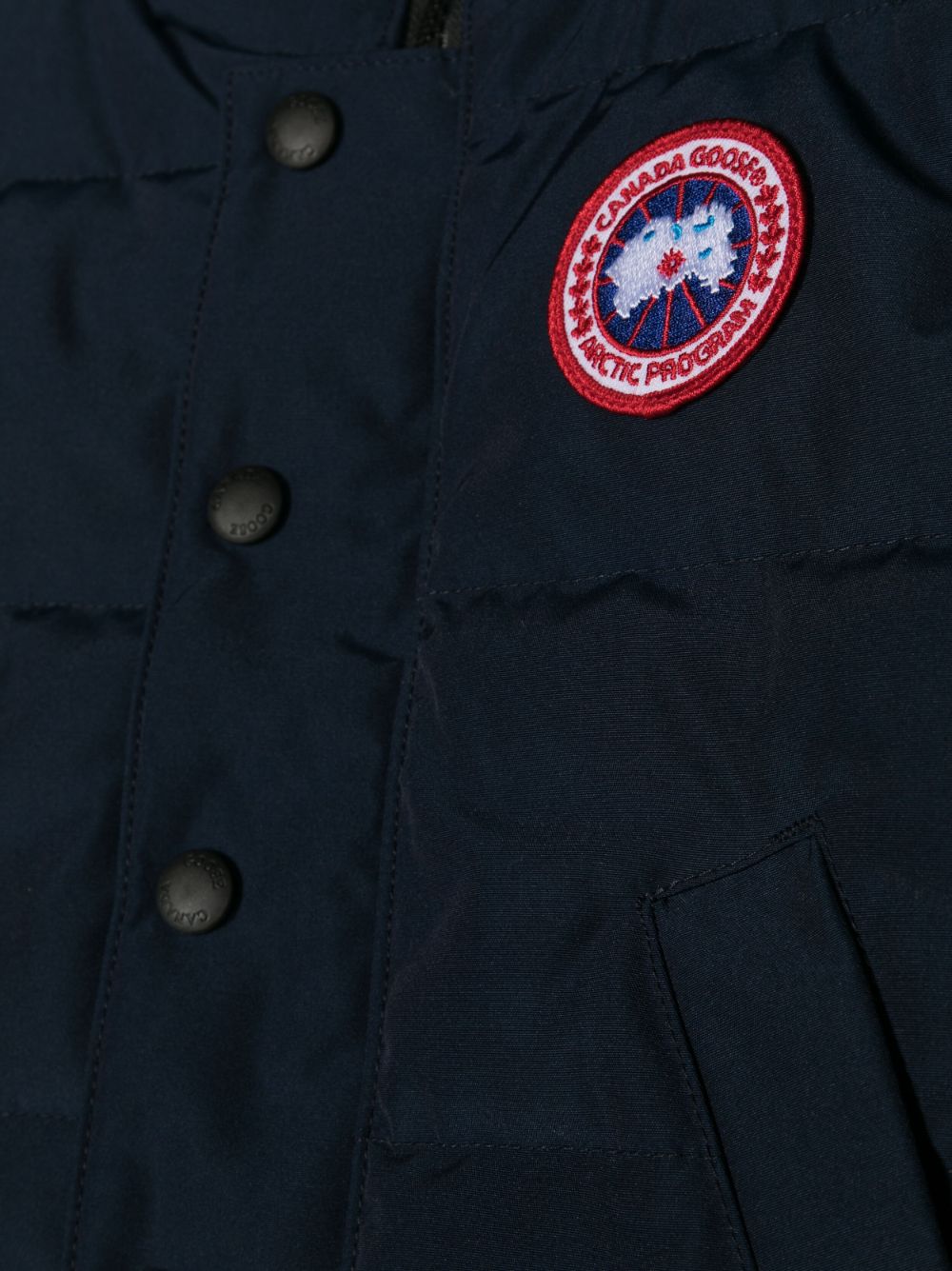 Shop Canada Goose Logo-patch Padded Gilet In Blue