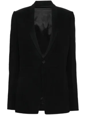 (正規店出品)RICK OWENS WOMEN RP01D2764 WL 60CM SOFT BLAZER RICK OWENS WOMEN 60CM SOFT BLAZER BLACK SS24 | 50%OFF SALE