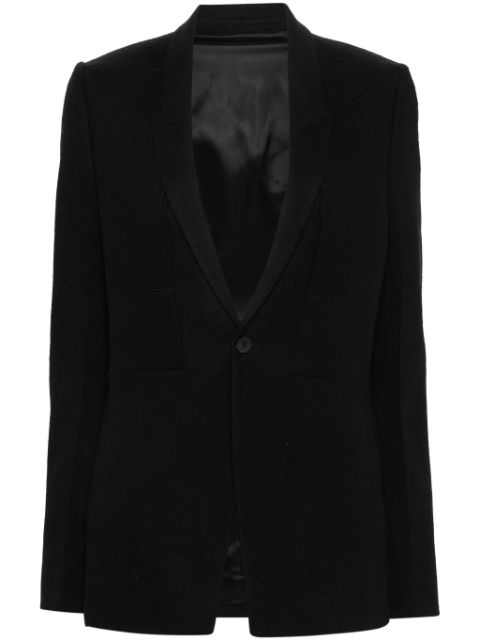 Rick Owens narrow-lapels single-breasted blazer 