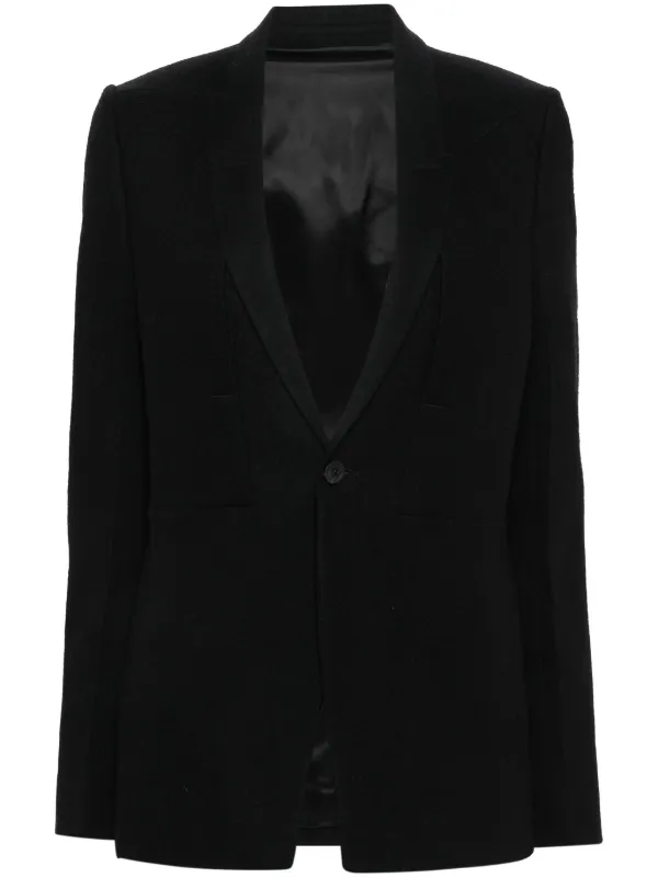 Rick Owens narrow-lapels single-breasted Blazer | Black | FARFETCH