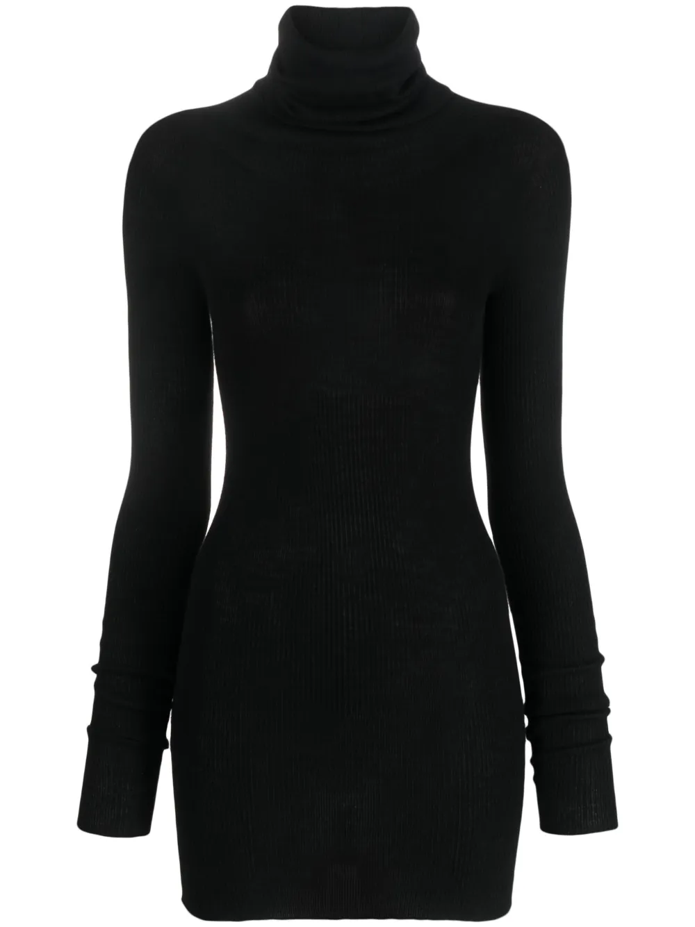Rick Owens ribbed-knit wool minidress · L
