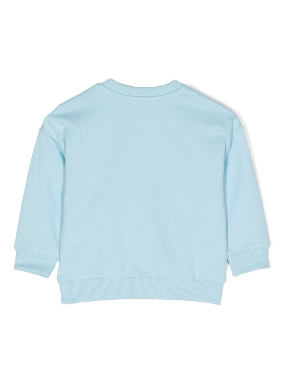 Moschino Kids Teddy Bear-print cotton sweatshirt - Blauw